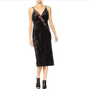 Anthropology Moon River velvet black dress